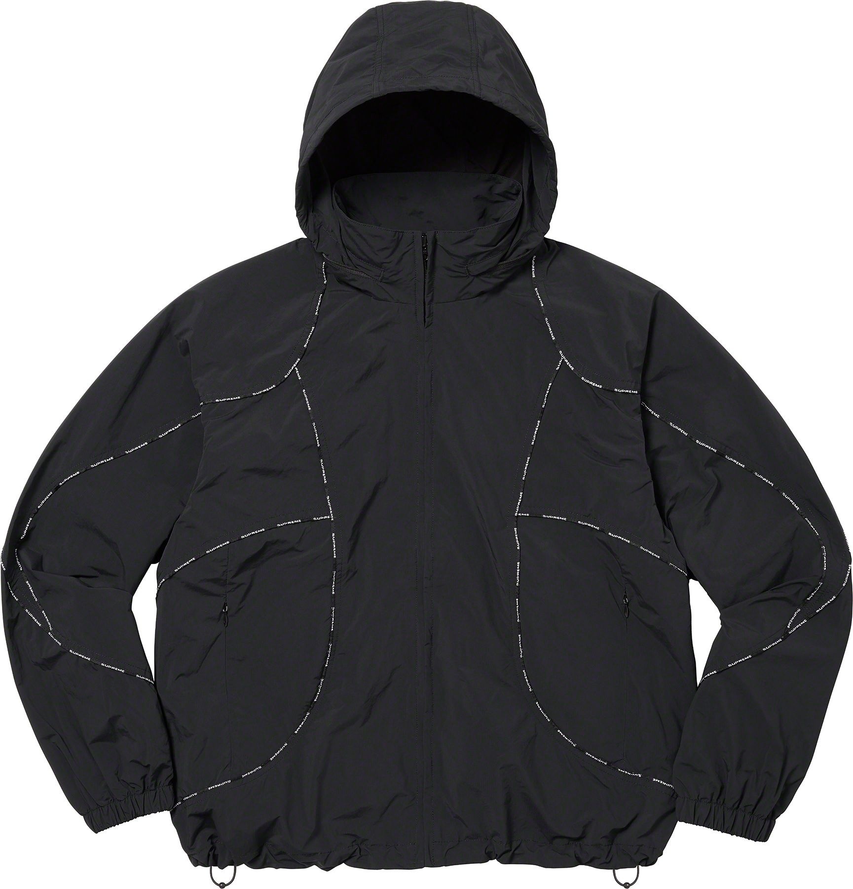 Logo Piping Hooded Track Jacket view 4